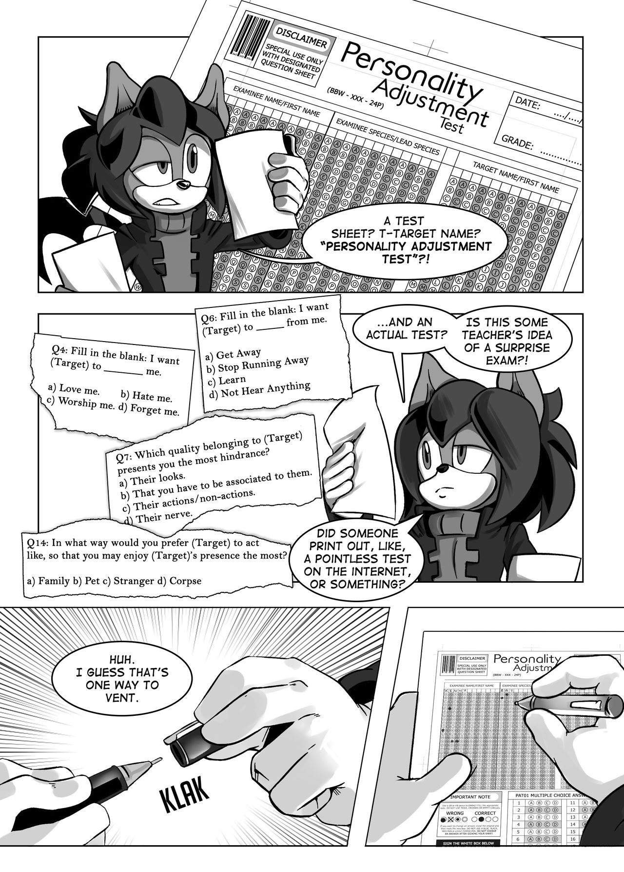 Personality Adjustment Test page 7 full