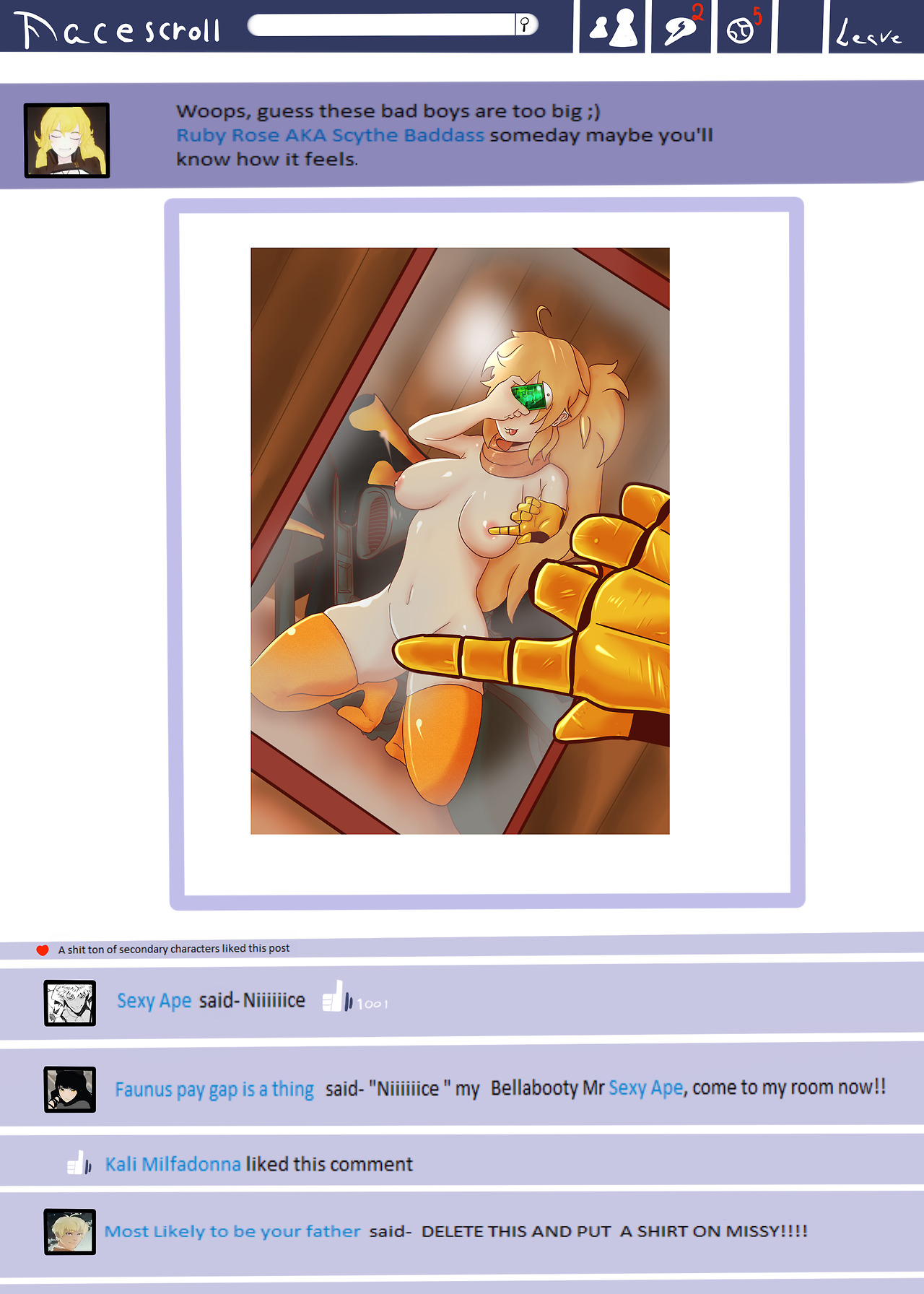 Facescroll Lewd Fight page 1 full