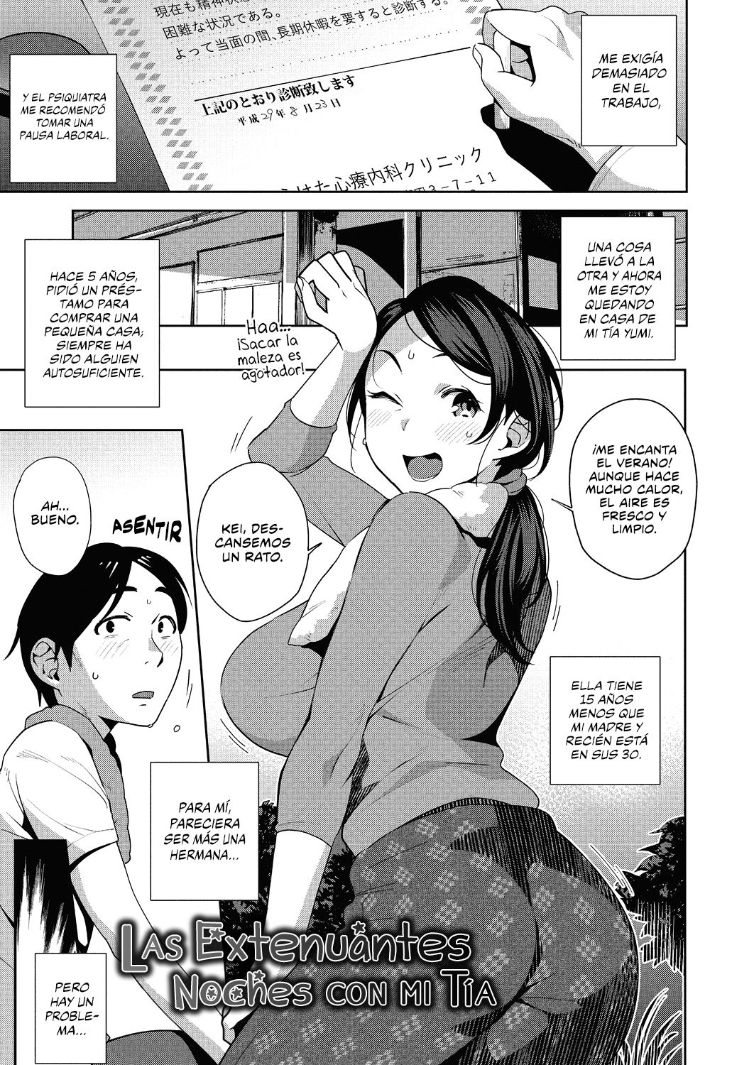 Yonaga no Ecchi wa Hodohodo ni | Las Extenuantes noches con mi Tía page 1 full