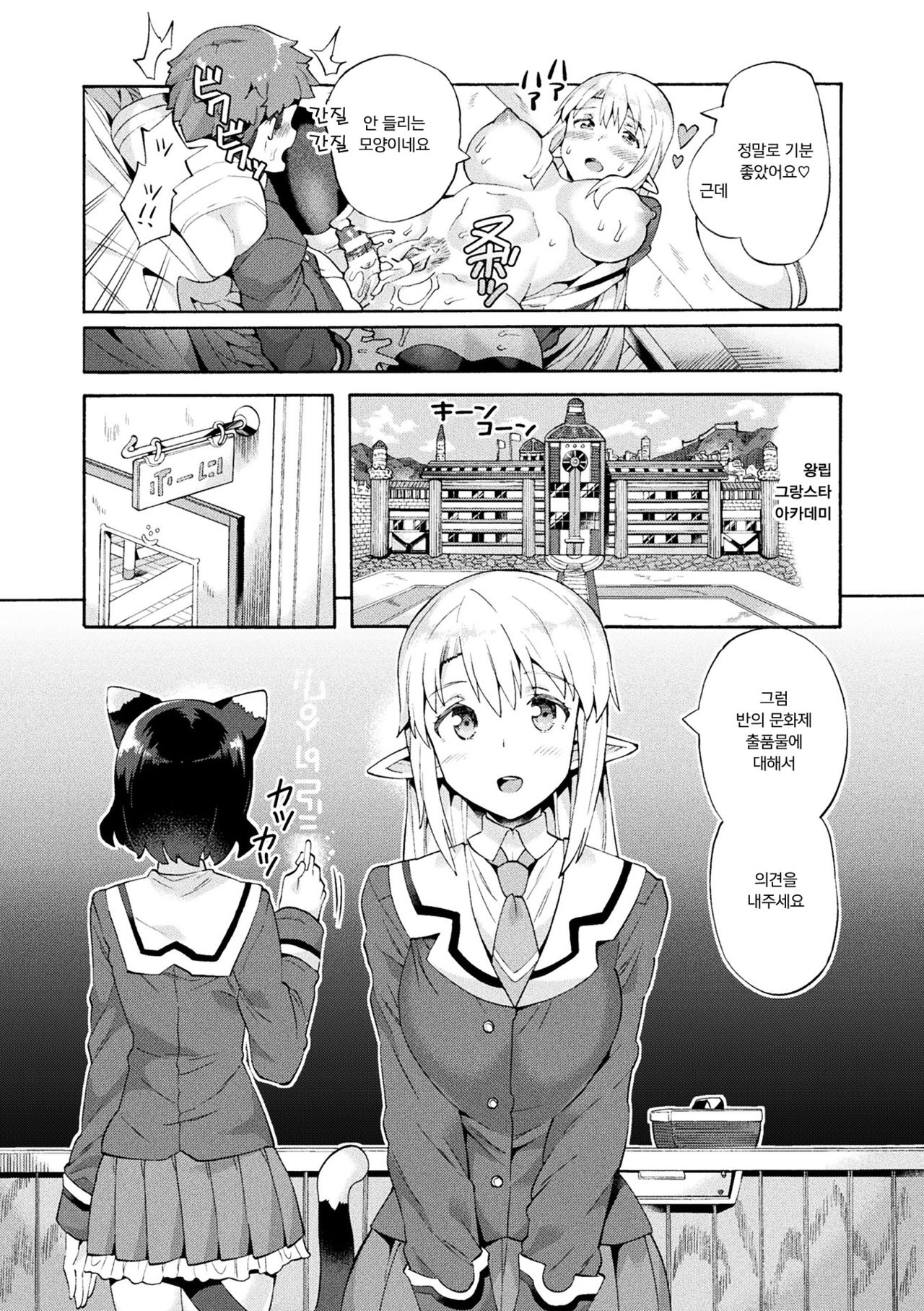 Bitch Iincho Elf no Dotei Orc Hatsutaiken Ch. 1-3 | 빗치 위원장 엘프의 동정 오크 첫 체험 page 6 full
