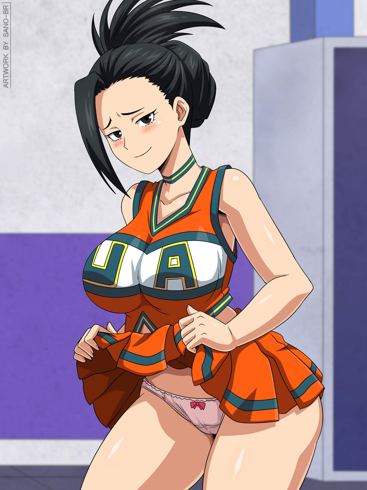 Yaoyorozu Momo  Cheerleader by Sano-BR page 1 full