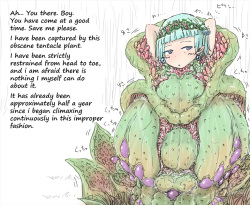 A Princess Trapped in a Tentacle Plant Can only Ask for Salvation from a Forced Orgasm Hell
