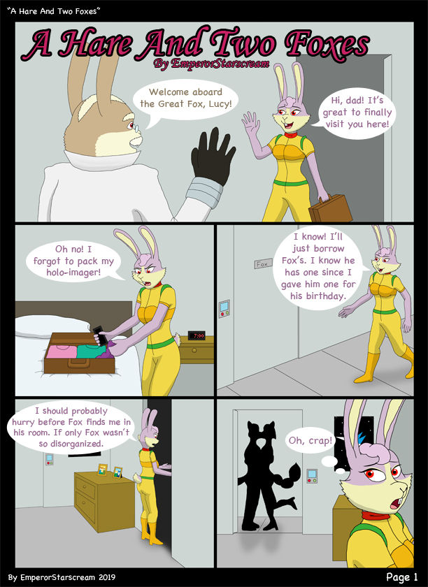 A Hare And Two Foxes page 1 full