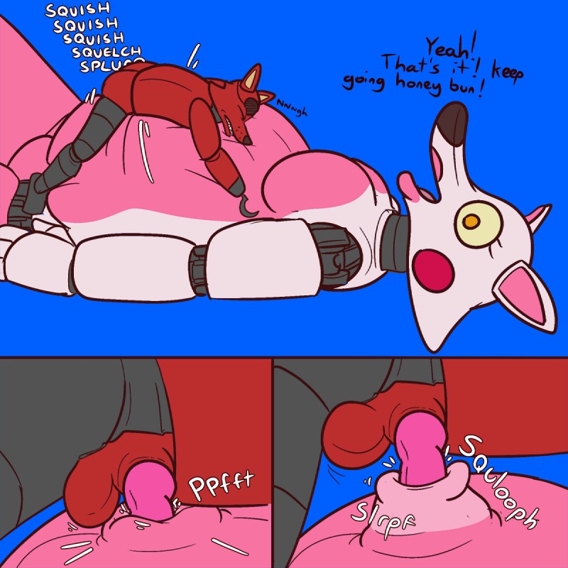 Foxy & Mangle Belly Cum Inflation page 5 full