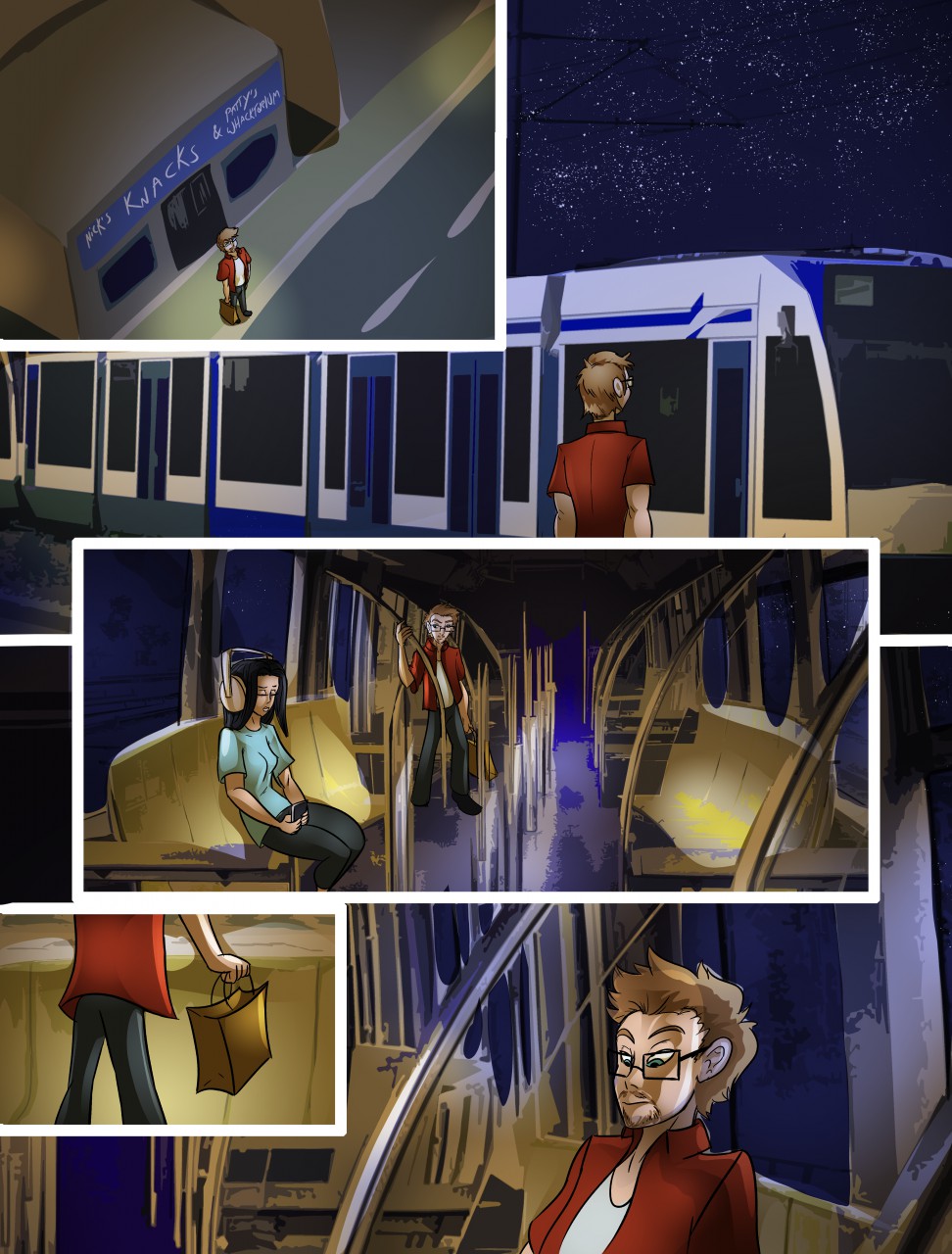 Tenkoman Comic: Long Train Running page 1 full