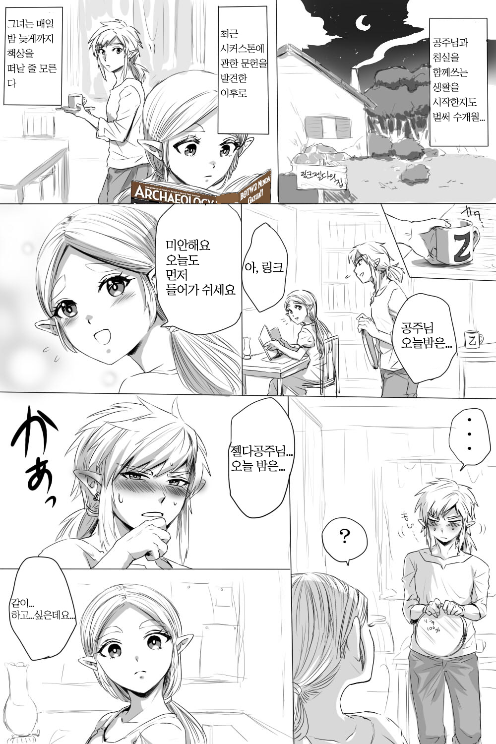 BreaWi no LinZel ga Hitasura Ichaicha Shite Sukebe na Koto Suru Manga | 야숨의 링크젤다가 오직 찐하게 야한 짓을 하는 만화 page 2 full