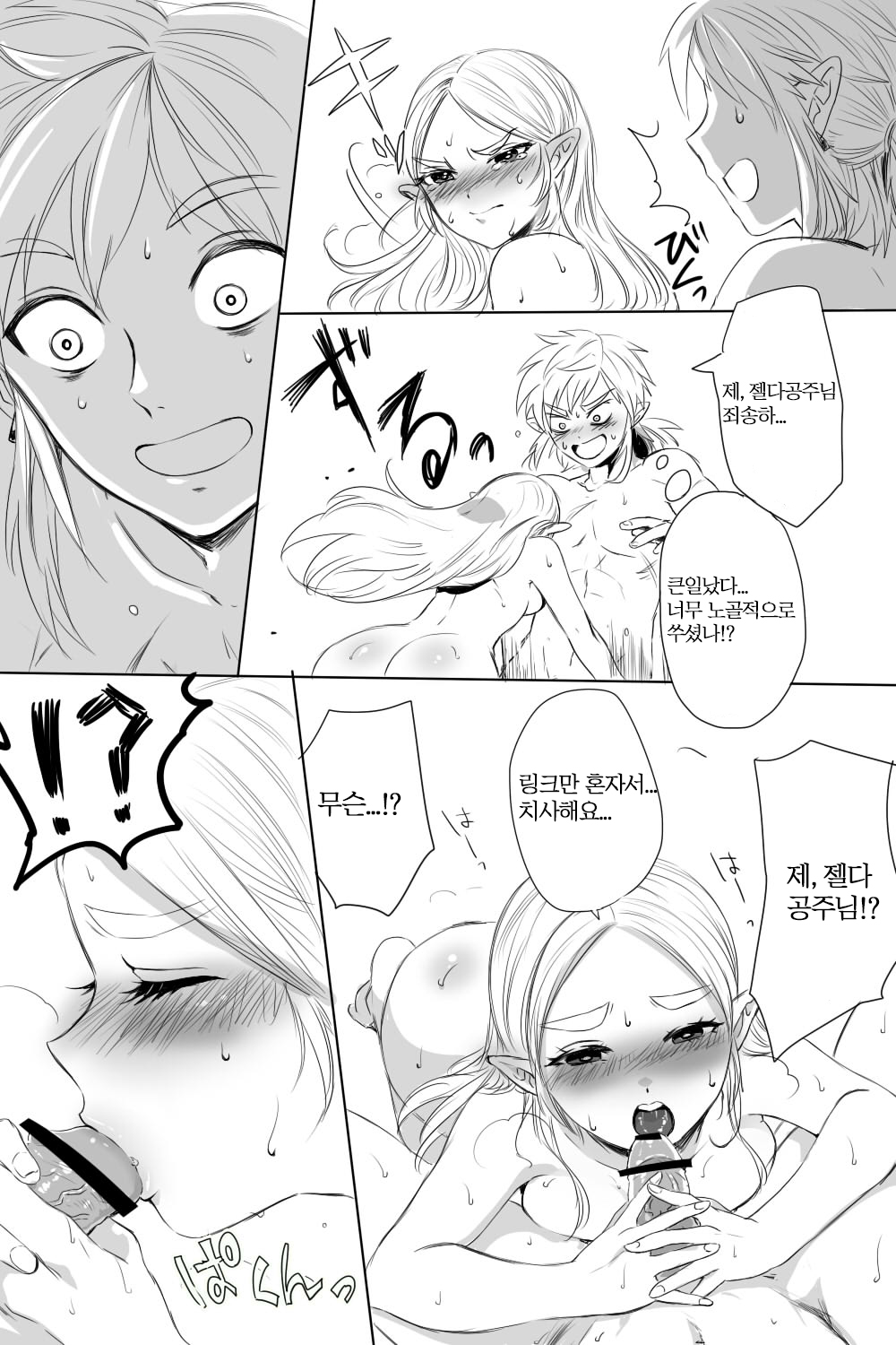 BreaWi no LinZel ga Hitasura Ichaicha Shite Sukebe na Koto Suru Manga | 야숨의 링크젤다가 오직 찐하게 야한 짓을 하는 만화 page 9 full